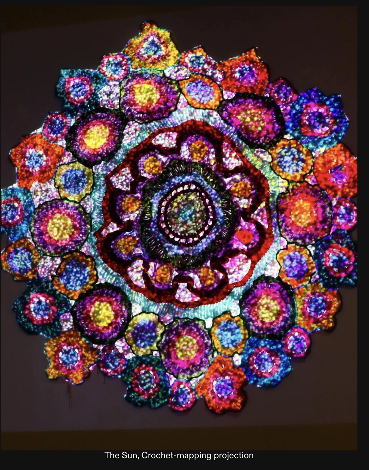The Sun, crochet-mapping projection